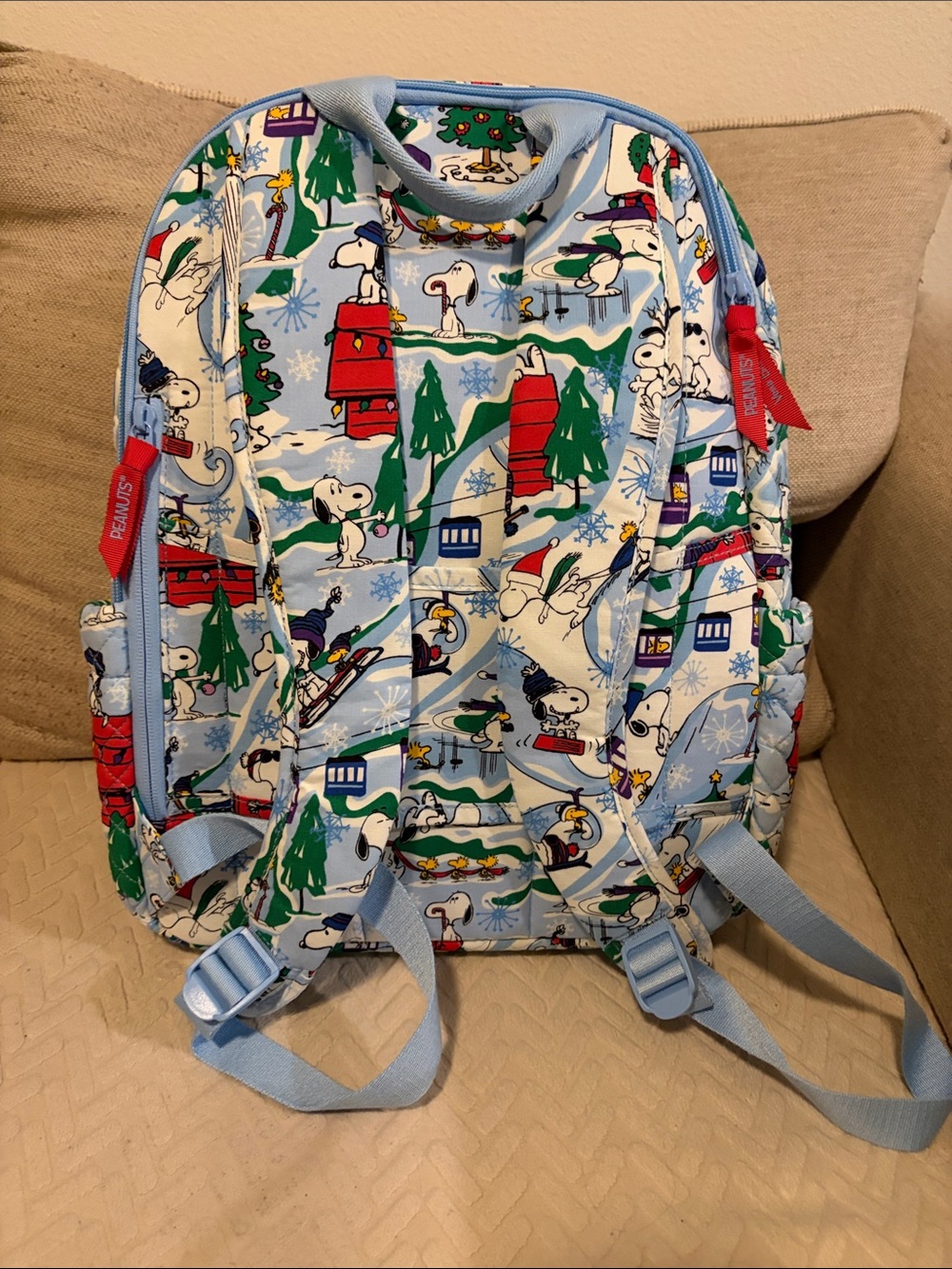 Vera Bradley x Peanuts Christmas Backpack New! - Picture 6 of 15